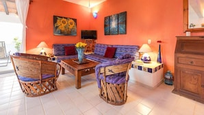 Living area - Ocean View 2BR | Steps to Beach | Walk to Centro (Bucerías)