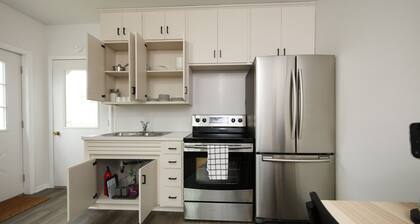 Cozy one bedroom apartment with attached garage.