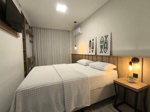 2 habitaciones, ropa de cama hipoalergénica y cortinas blackout 