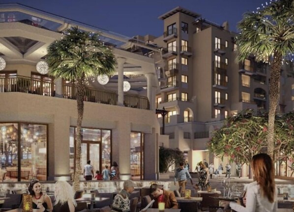 屋外ダイニングエリア