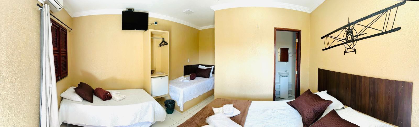 Quarto família, várias camas, no andar executivo | Frigobar, individualmente decorados, individualmente mobiliados