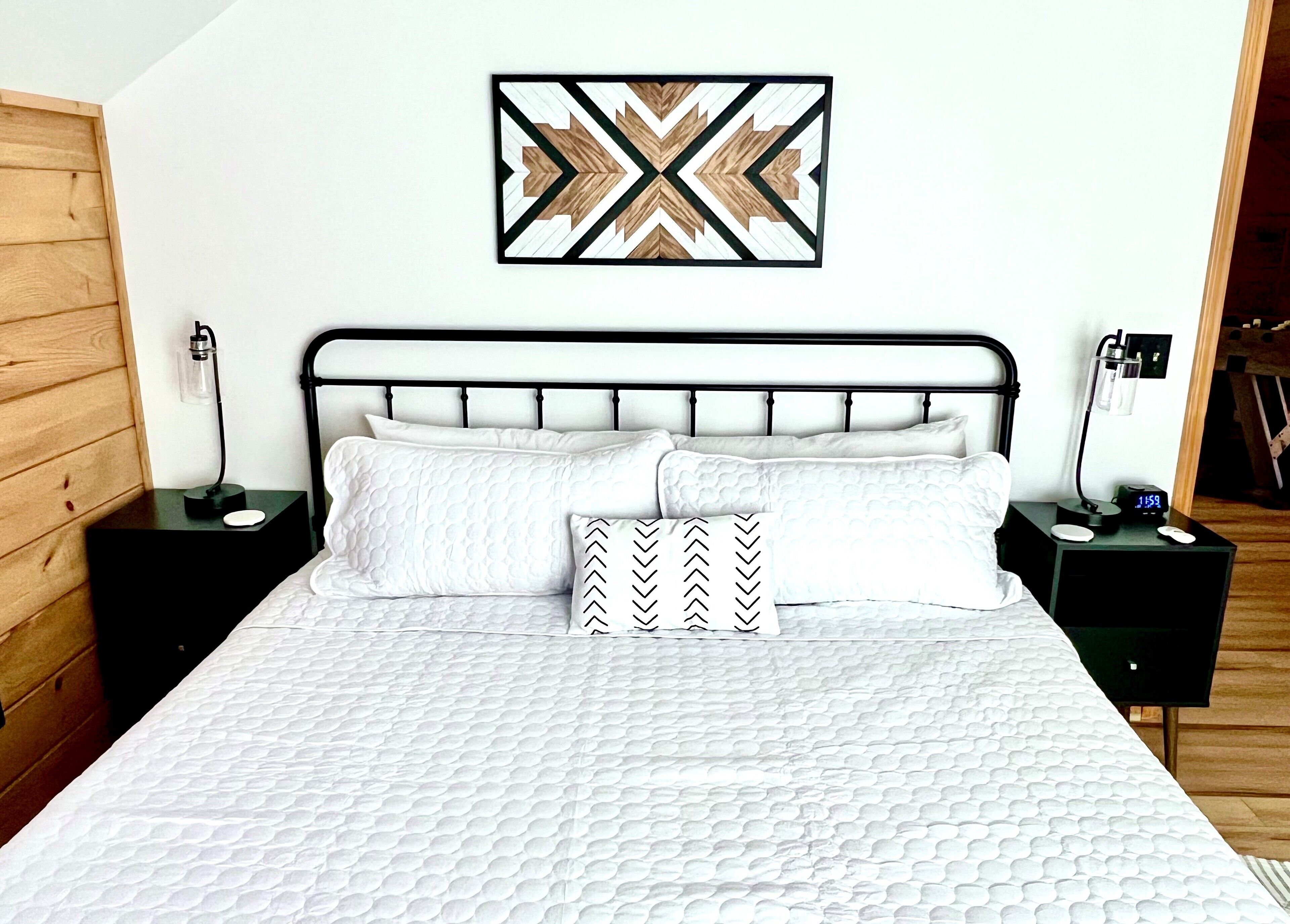 2 bedrooms, iron/ironing board, travel crib, WiFi