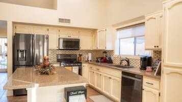 Microwave, oven, stovetop, dishwasher