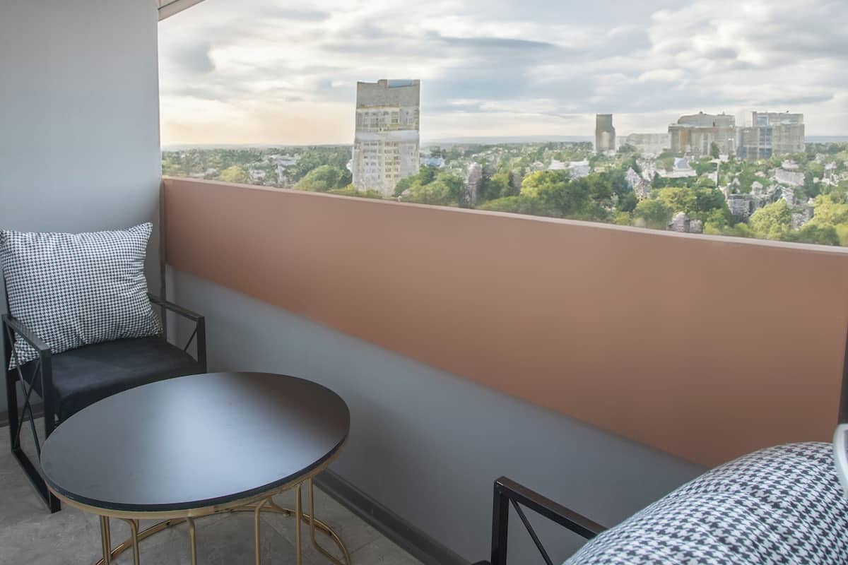 Comfort driepersoonskamer, roken, uitzicht op stad | Kameruitzicht