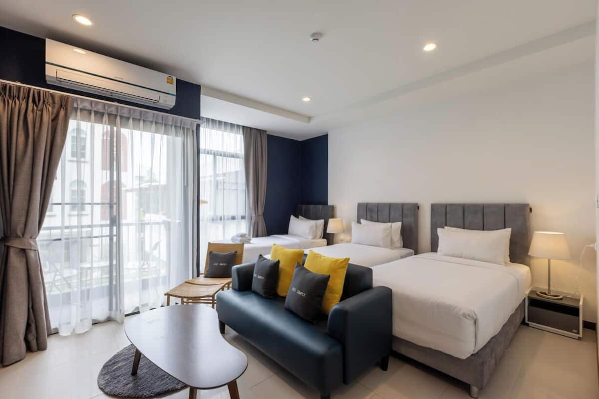 1 habitación y ropa de cama de alta calidad