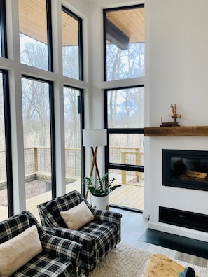 Smart TV, fireplace