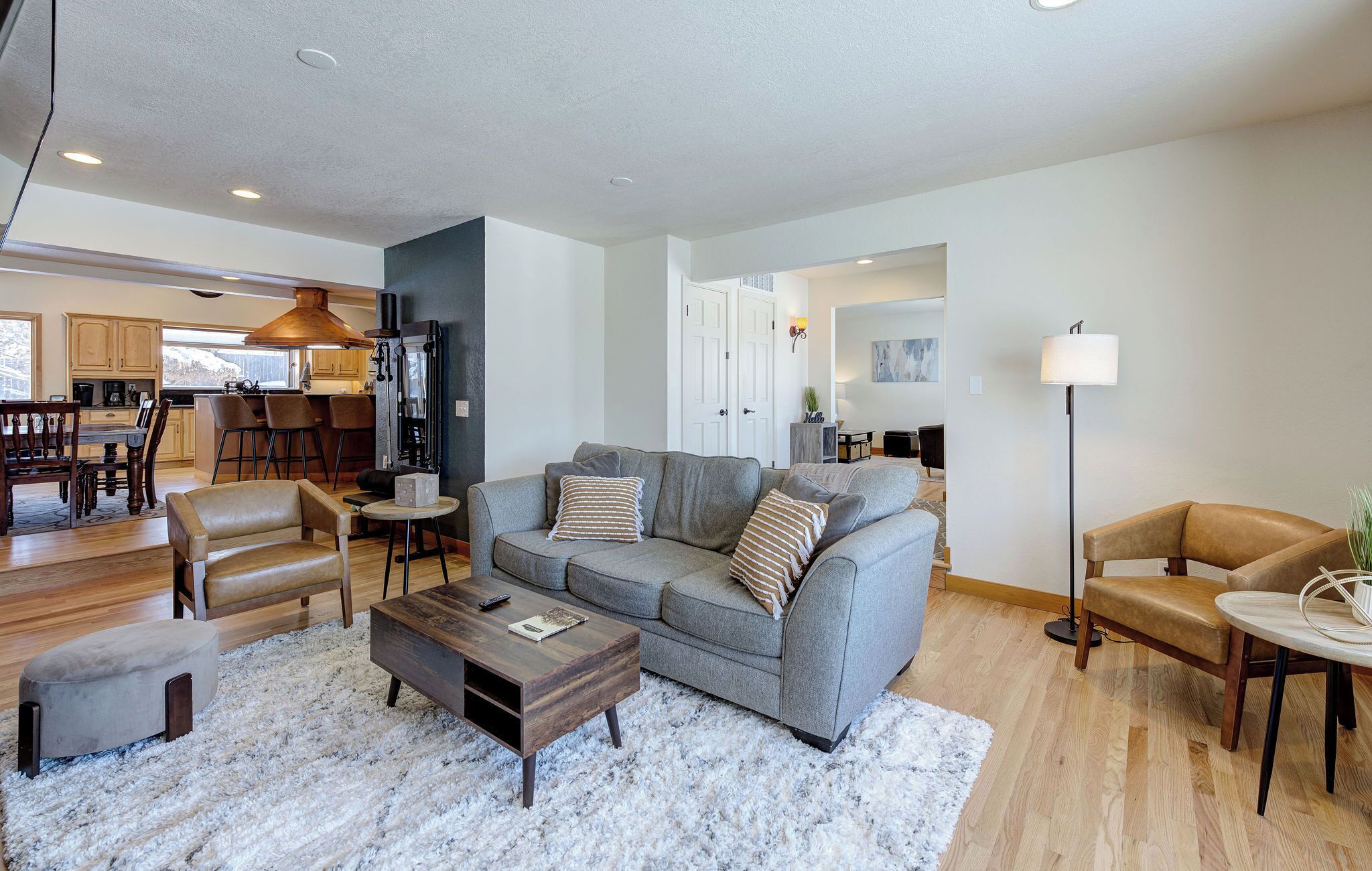 TV connectée, cheminée, jeux vidéo, livres