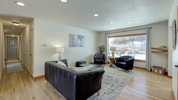 Smart TV, fireplace, video games, books