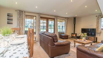 Smart TV, fireplace