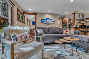 TV, fireplace, offices