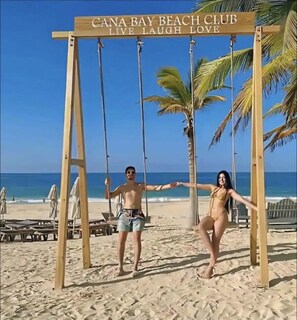 Sun loungers, beach towels
