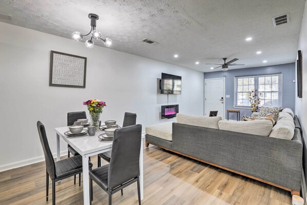 Fireplace - Georgia Getaway w/ Fireplace & Fenced-in Yard (Conyers)