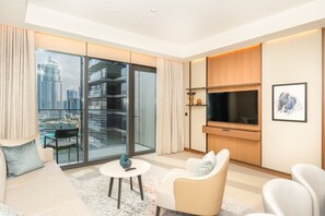 Comfort-Apartment | Wohnbereich | 55-Zoll-Smart-TV mit Kabelempfang