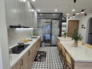 Appartement Luxe, 2 chambres, vue océan | Cuisine privée
