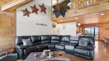 Smart TV, fireplace, video games, ping pong