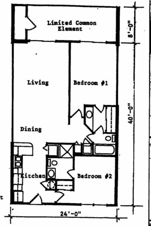 Condo, 2 Bedrooms | Floor plan - Ocean House 2202 2 Bedroom Condo (Gulf Shores)