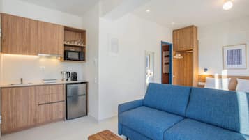 Elite Studio | Private kitchen | Fridge, microwave, oven, stovetop