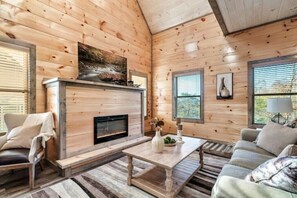 Smart-tv och eldstad