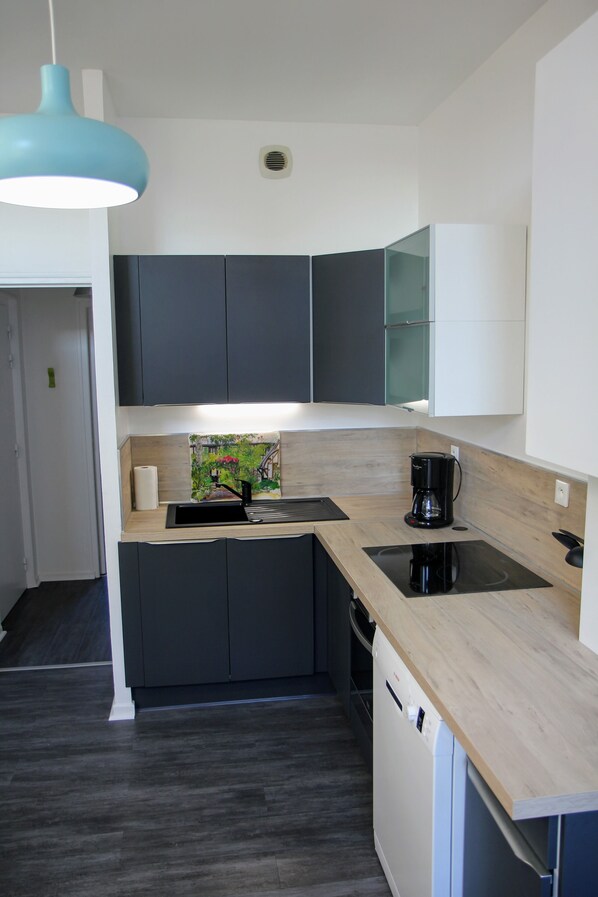 Réfrigérateur, four, plaque de cuisson, lave-vaisselle