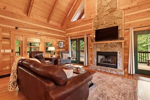 TV, fireplace, offices