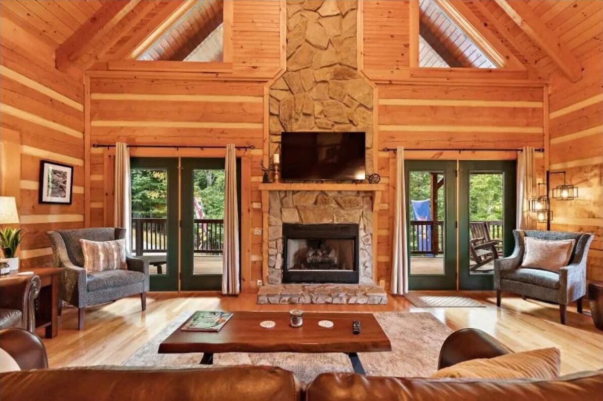 TV, fireplace, offices