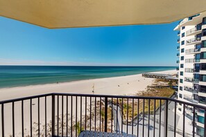 Property grounds - Gulf-view condo with furnished balcony, pools, beach access, fitness room (Panama City Beach)
