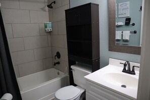 Shower, hair dryer, towels, soap - Pet Friendly, Mountain View Home with Park/Playground Access  *see description* (Colorado Springs)