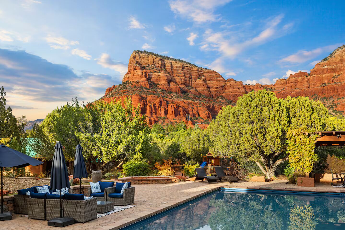 Outdoor pool, a heated pool