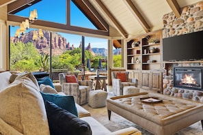 TV connectée, cheminée