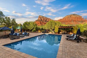 Outdoor pool, a heated pool