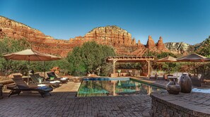 Outdoor pool, a heated pool