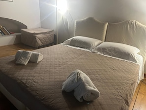 1 chambre, bureau, fer et planche à repasser, lit parapluie