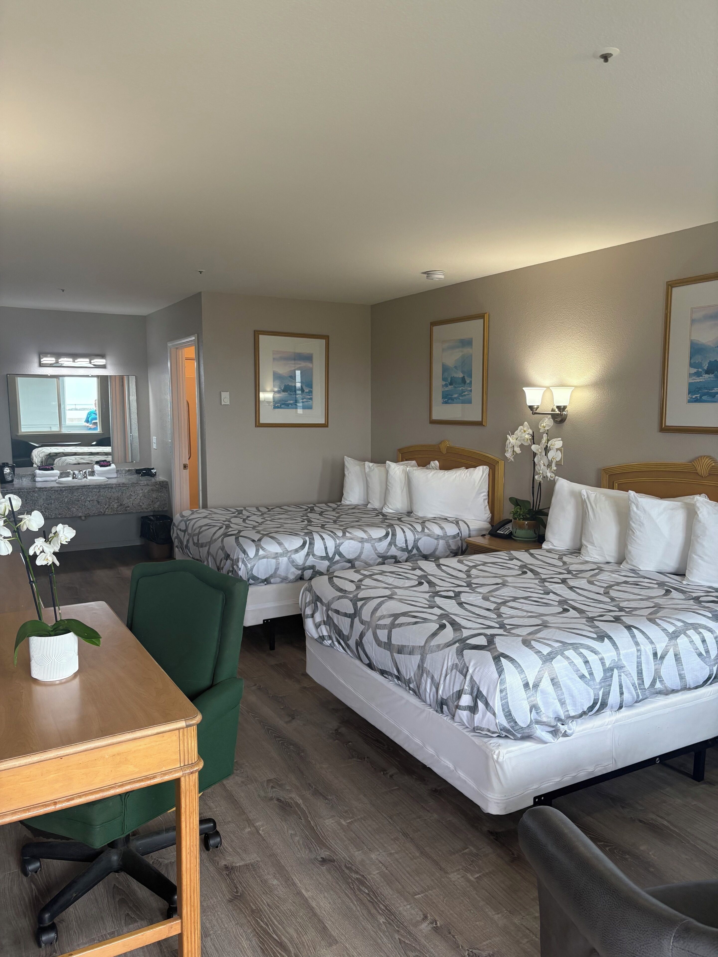 PET-FRIENDLY MAIN 201 | Desk, iron/ironing board (on request), WiFi (free), bed sheets