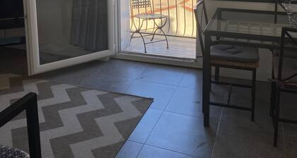 Superbe appartement climatisé centre ville avec grand balcon .