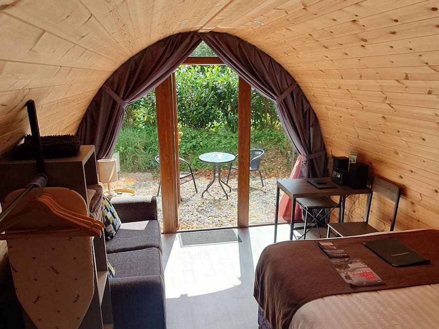 1 bedroom, desk, laptop workspace, iron/ironing board