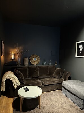 Televisión, chimenea, futbolito, mesa de ping pong