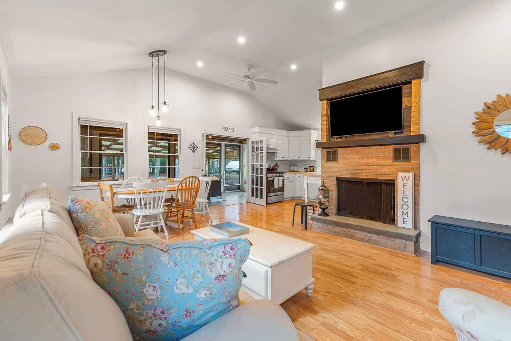 House, Multiple Beds, Patio, Garden View (Cappawack Cottage) | Living area | 42-inch flat-screen TV with cable channels, TV