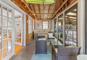 House, Multiple Beds, Patio, Garden View (Cappawack Cottage) | Interior - Cappawack Cottage Firepit & Private Beach Nearby (Mashpee)