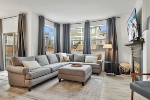 House, Multiple Beds, Patio, Garden View (Rocca Way Getaway) | Living area | 42-inch flat-screen TV with digital channels, fireplace