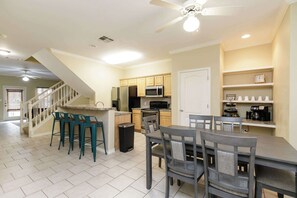 Townhome, Multiple Beds, Balcony, Pool View (Padre Like a Rockstar) | Private kitchen | Fridge, microwave, oven, stovetop