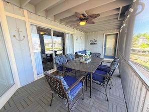 Condo, Multiple Beds, Balcony (Lazy L at the Lake) | Outdoor dining