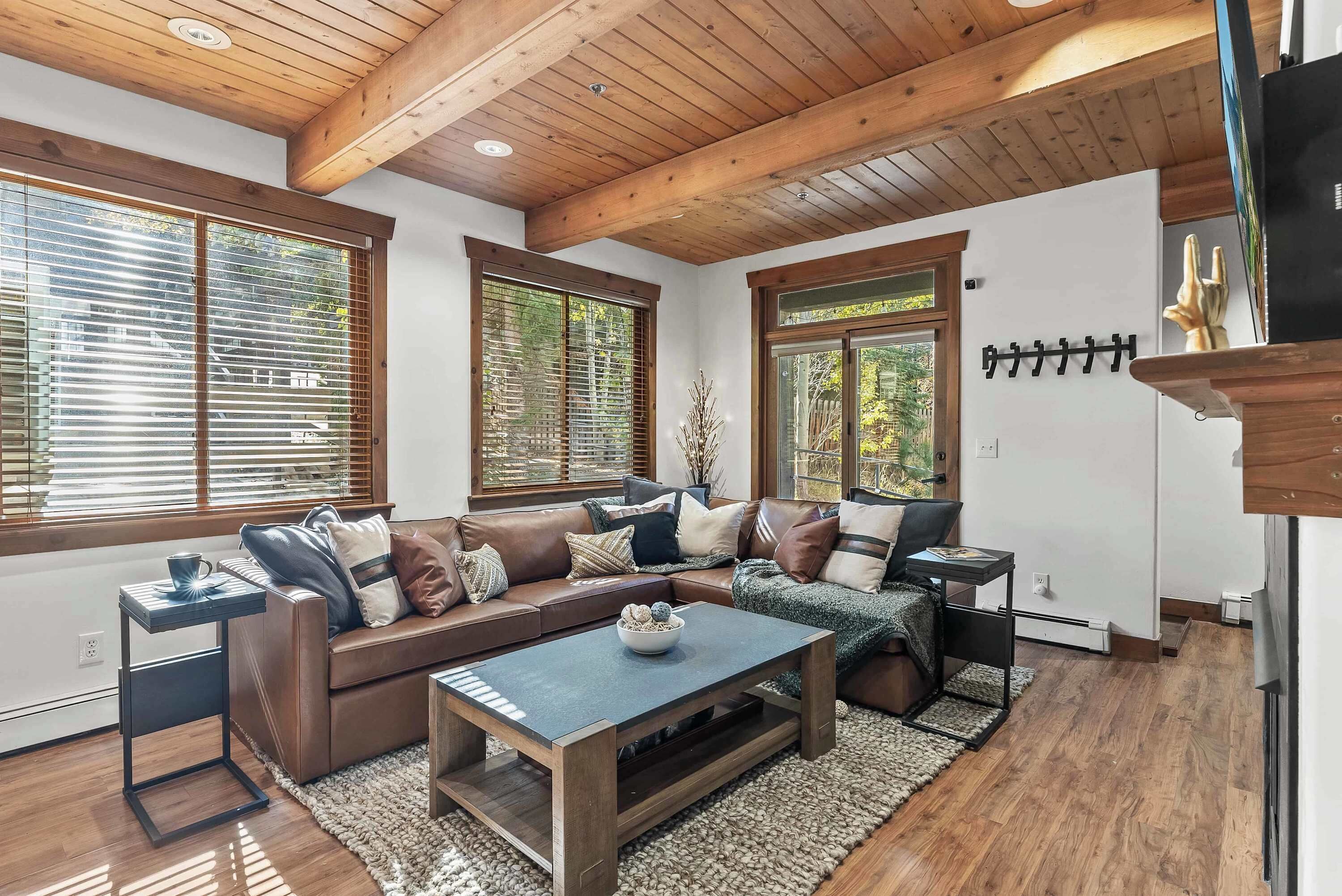 Townhome, Multiple Beds, Balcony, Mountain View (Deer Valley Darling) | Living area | 50-inch flat-screen TV with digital channels, fireplace