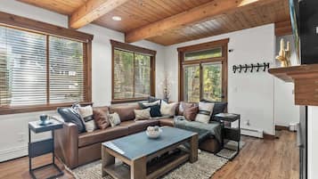 Townhome, Multiple Beds, Balcony, Mountain View (Deer Valley Darling) | Living area | 50-inch flat-screen TV with digital channels, fireplace