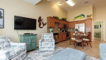 Townhome, Multiple Beds, Kitchen (Island Time) | Living area | 42-inch flat-screen TV with digital channels