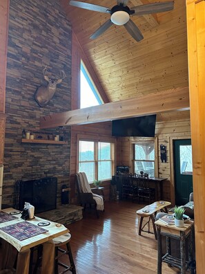 TV connectée, cheminée