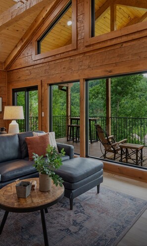 Smart TV, chimenea, oficina