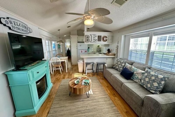 Smart-tv en een open haard