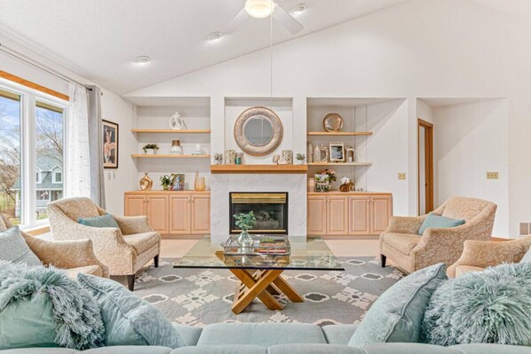 TV connectée, cheminée