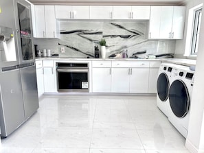 Fridge, microwave, oven, stovetop - The Sapphire | Negril Sunset Oceanfront Villa (negril)
