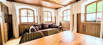 New! Modern Bavarian flair with Mountain View in front of famous Pilatushaus!